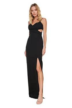 Trendyol Damen Detailed Evening Formal Night Out Dress, Schwarz, 38 EU von TRENDYOL