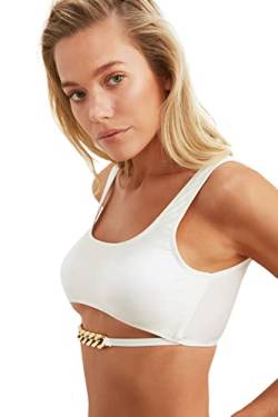 Trendyol Damen Detailliertes Bikini-top Ausschneiden Bikini Top, Ecru, 44 EU von TRENDYOL