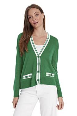 Trendyol Damen Einfarbige Strickjacke mit V-Ausschnitt Pullover, grün, M von TRENDYOL