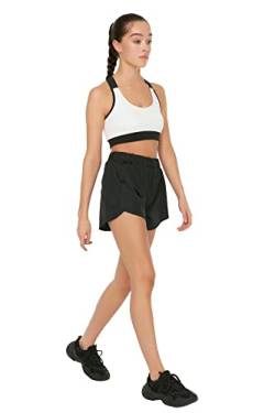Trendyol Damen Fallschirm-stoff-sports-shorts Yoga Shorts, Schwarz, L EU von TRENDYOL