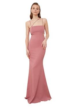 Trendyol Damen Frauen Maxi Meerjungfrau Regular Fit gewebt Abendkleid Kleid, Getrocknete Rose, 40 von TRENDYOL