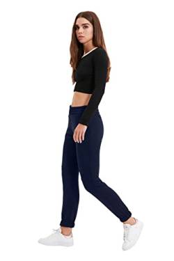 Trendyol Damen Navy Blue Basic Jogger Sweatpants, Navy, XS EU von TRENDYOL