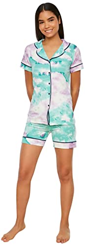 Trendyol Damen Printed Knitting Pajama Set, Multi Color, M EU von TRENDYOL