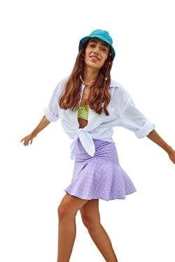 Trendyol Damen Purple Volume & Bermuda Casual Shorts, Lila, 36 EU von TRENDYOL