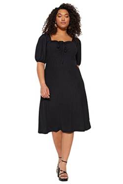 Trendyol Damen Slim Strick A-Linie Relaxed Fit Knit Plus Size Kleid, Schwarz, 5XL Größen von TRENDYOL