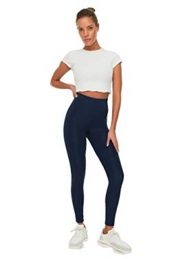 Trendyol Damen Sports Leggings With Navy Blue Push-up Yoga Pants, Navy, L EU von TRENDYOL