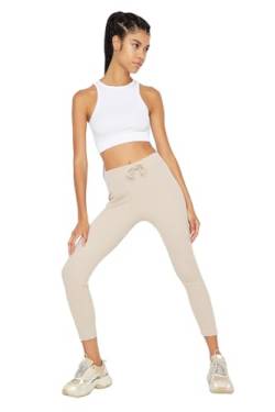 Trendyol Damen Stone Sports Tights Yoga Pants, Stone, XXS EU von TRENDYOL
