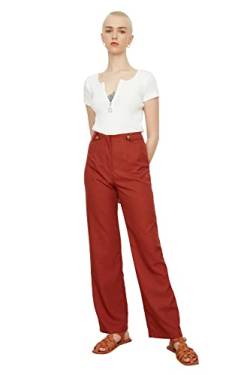 Trendyol Damen Straight Trousers Pants, Brick, 40 EU von TRENDYOL