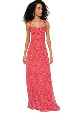 Trendyol Damen Women A-line Fitted Woven Evening Dress A-Linie tailliertes gewebtes Abendkleid, Very Colorful, s von TRENDYOL