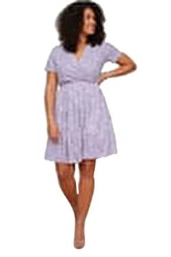 Trendyol Damen Women line Knit Dress Plus Size Mini A-Linie Slim Fit Strickkleid in Übergröße, Lilac, XXL Größen von TRENDYOL
