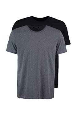 Trendyol Herren Basic Slim Standard Crew Neck Knit T-Shirt Hemd, Multi-Color, X-Small von TRENDYOL