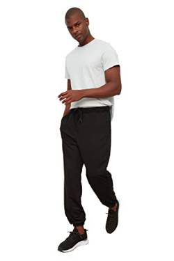 Trendyol Herren Black Male Basic Oversize Fit Tracksuit Sweatpants, Schwarz, M EU von TRENDYOL