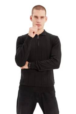 Trendyol Herren Pullover mit Rollkragen, einfarbig Sweatshirt, Schwarz, Large von TRENDYOL