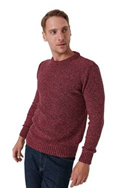 Trendyol Herren Pullover mit Rundhalsausschnitt, einfarbig Sweatshirt, Dusty Rose, S von TRENDYOL