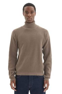 Trendyol Herren Turtleneck Plain Oversize Sweater Pullover, Camel, Large von TRENDYOL