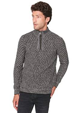 Trendyol Man Slim Standard Polo Neck Knitwear Sweater, Black, M Pullover, von TRENDYOL