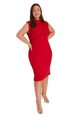 Trendyol Midi Bodycon Fitted Plus Size Dress Kleid, von TRENDYOL