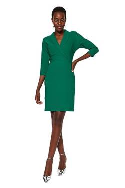 Trendyol Woman Mini Bodycon Double-Breasted Woven Dress Robe, Green, 36 Femme von TRENDYOL