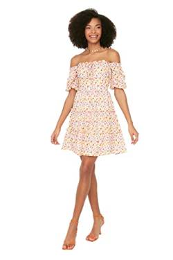 Trendyol Women's Blumenmusterkleid. Dress, Multi Color, 42 von TRENDYOL