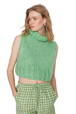 Trendyol Women's Damen Gerade-Ärmel Regulär Pullover Sweater, Mint, Medium von TRENDYOL