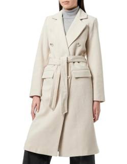 Trendyol Women's Damen Gerade Lange Ärmel Tailliert Mantel Coat, Stone, 42 von TRENDYOL