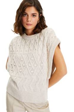 Trendyol Women's Damen Haarzopf-Ärmel Regulär Pullover Sweater, Stone, Medium von TRENDYOL