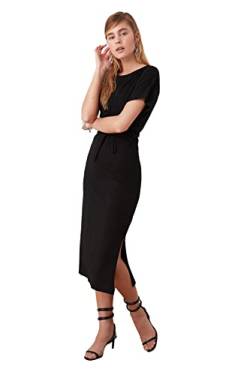 Trendyol Women's Detailliertes gestricktes Kleid binden Dress, Black, Extra Large von TRENDYOL