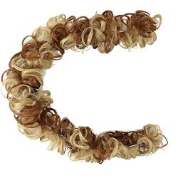 clip im haarteil 21 Zoll langes, unordentliches Dutt-Haarteil, synthetisches, zerzaustes, flauschiges Haar-Dutt, umwickelbare Haargummis, DIY, lockiges Chignon-Haarteil, Haarband for Frauen haarknoten von TRENT-693