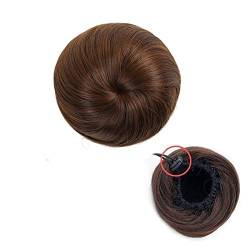 clip im haarteil Fake-Ballett-Dutt mit Kordelzug for Frauen und Mädchen, synthetischer Haarknoten, gerader Chignon, Hochsteckfrisur, Donut-Chignon-Haarteil, synthetisch haarknoten-clip (Color : 001) von TRENT-693