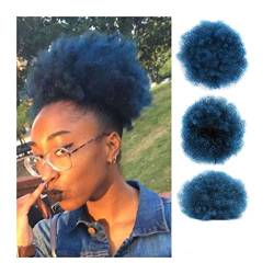 clip im haarteil Haarteile Hochsteckfrisur for schwarze Frauen und Mädchen, Afro-Puff-Pferdeschwanzverlängerung mit Kordelzug, verworrenes lockiges Dutt-Haar, Chignon-Synthetik-Kurzverlängerung, Pferd von TRENT-693