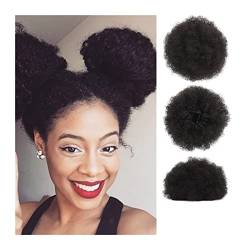 clip im haarteil Haarteile Hochsteckfrisur for schwarze Frauen und Mädchen, Afro-Puff-Pferdeschwanzverlängerung mit Kordelzug, verworrenes lockiges Dutt-Haar, Chignon-Synthetik-Kurzverlängerung, Pferd von TRENT-693