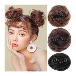 clip im haarteil Klaue Clip-in-Haarknoten Chignon Synthetische Messy Bun Haarteilverlängerungen Haarschmuck Hochsteckfrisuren Haarteile Pferdeschwanzverlängerungen for Frauen Mädchen haarknoten-clip ( von TRENT-693