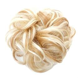 clip im haarteil Scrunchies Chignon Curly Pferdeschwanz Haarteile Haar Messy Bun Haargummis mit elastischem Gummiband Synthetische Chignon Haarverlängerung for Frauen haarknoten-clip (Color : 105) von TRENT-693