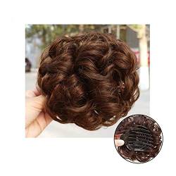 clip im haarteil Scrunchies-Verlängerungsperücken, Haar-Accessoires for Frauen, synthetischer, lockiger Haarknoten, Chignon, Clip-in-Pferdeschwanz-Haarverlängerung, unordentliches Haarknoten-Haar haar von TRENT-693