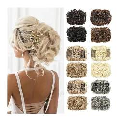 clip im haarteil Synthetische lockige Dutt-Haarteile, Scrunchie-Kämme, Clip-in-Pferdeschwanz-Verlängerung, gewellter, lockiger Chignon, Schalentablett, Pferdeschwanz-Haarteile for Frauen haarknoten-cl von TRENT-693