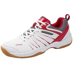 Unisex Badminton Schuhe, Mode Volleyball Pickleball Trainer Leichte Tischtennisschuhe Für Männer Frauen Jugend,Rot,42 EU von TRESEF