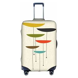 Gepäckhüllen, elastisch, Polyester, langlebig, kratzfest, passend für 45,7-81,3 cm Koffer, Trolley, Tier-Kuhbild, Moderne Drucke von Mid Century, L von TRESILA