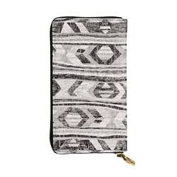 TRESILA Damen Leder Geldbörse Lange Geldbörse Handy Kartenhalter Fall Kreditkarte Geldbörse Münze Organizer Brieftasche für Frauen Herren – Winter Natur Hirsch, Graues Tribal, Einheitsgröße von TRESILA