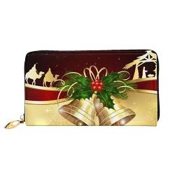 TRESILA Geldbörse Frauen Lange Leder Reißverschluss Geldbörse Telefon Kartenhalter Caseclutch Geldbörse Münze Organizer Brieftasche - Park, Weihnachtskamel in der Ferne, Einheitsgröße von TRESILA