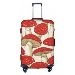 TRESILA Gepäckbezüge, elastisch, aus Polyester, langlebig, kratzfest, passend für 45,7–81,3 cm Koffer, Trolley, Rot / Weiß / Pilz, Rot-weißer Pilz, L von TRESILA