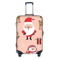 TRESILA Gepäckhüllen, elastisch, Polyester, langlebig, kratzfest, passend für 45,7-81,3 cm Koffer, Trolley, abstrakte Marmor-Tintentextur, Niedliche Weihnachtsfeiertage, L von TRESILA