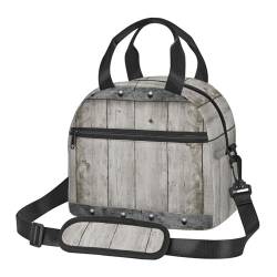 TRESILA Isolierte Lunchtasche Polyester Bento Box Tragbare Mittagessen Tasche Mittagessen Kühltasche Wiederverwendbare Mittagessen Tote Crossbody Große Kapazität Picknick Packs/Scheunentor von TRESILA