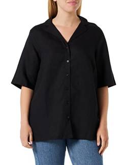 TRIANGLE Damen Bluse kurzarm, Schwarz, 44 EU von TRIANGLE