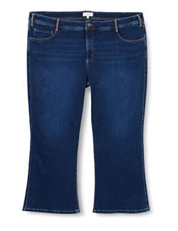 TRIANGLE Women's Jeans-Hose, Cropped Flare Leg, Blue, 54 von TRIANGLE
