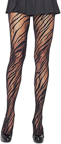 Damen-Netzstrumpfhose, gemustert, Schwarz, Schwarz - 1003, One size von TRIFOLIUM