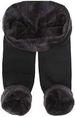 TRIFOLIUM Damen Ultra-Isolierende Thermische Winter Furry Fleece Gefütterte Leggings: Gemütlicher Komfort für kalte Tage Schwarz Leggings DE 36-38 Herstelleretikett S (LG7309-300g-BK-S) von TRIFOLIUM