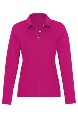 TRIGEMA Comfort Fit Damen Longsleeve Poloshirt magenta, Einfarbig von TRIGEMA