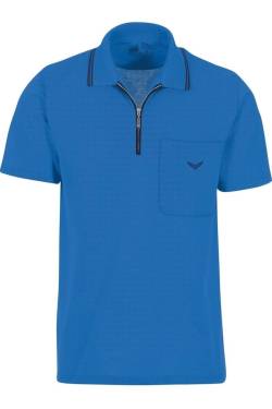 TRIGEMA Comfort Fit Poloshirt Kurzarm blau von TRIGEMA