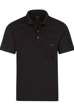 TRIGEMA Comfort Fit Poloshirt Kurzarm schwarz von TRIGEMA