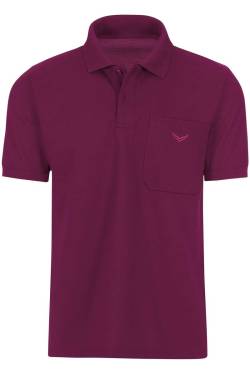 TRIGEMA Comfort Fit Poloshirt Kurzarm violett von TRIGEMA